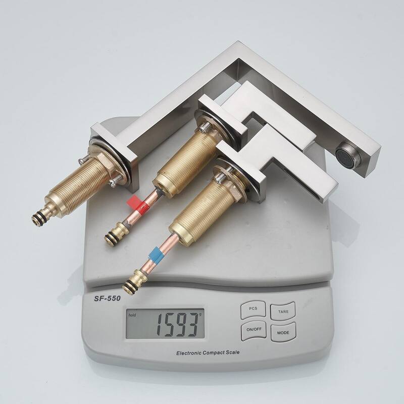 WIZ 8 in. Widespread Double Handle Bathroom Faucet With Pop-up Drain