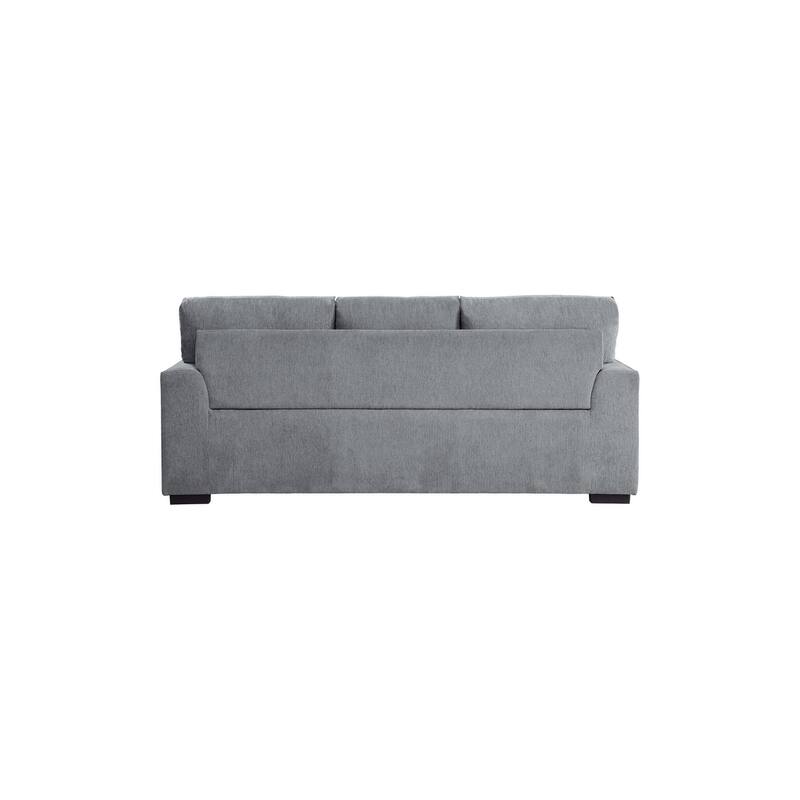 Vivie Dark-Gray Chenille Fabric Living Room Set