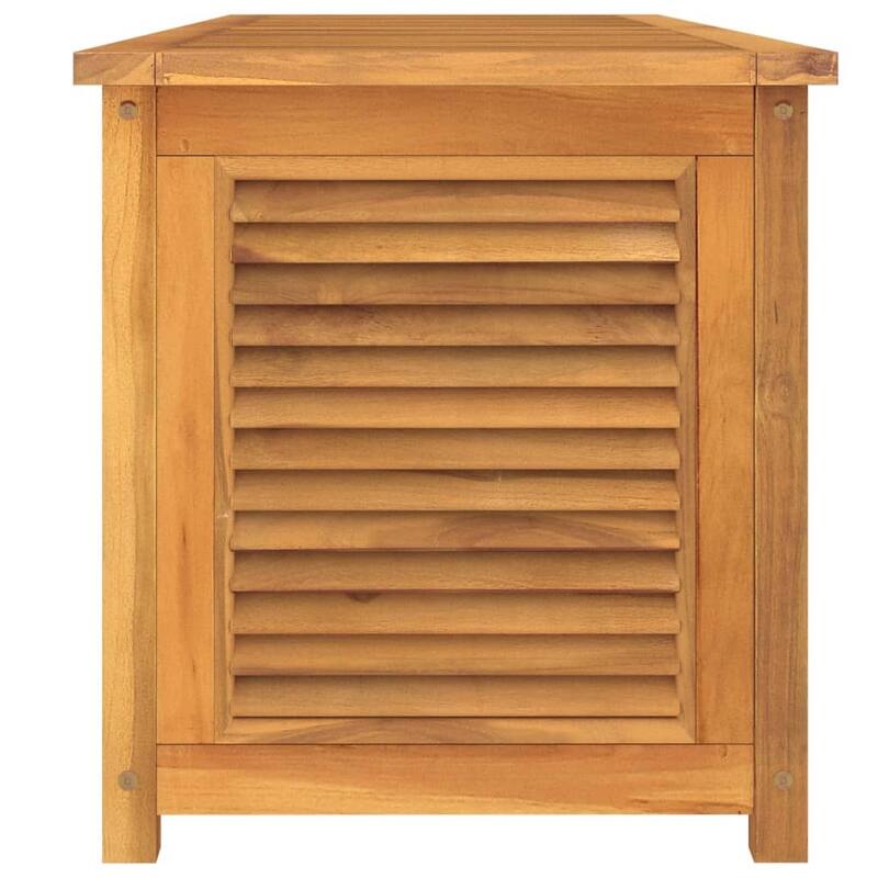 vidaXL Patio Storage Box Outdoor Cushion Storage with Bag Solid Wood Teak