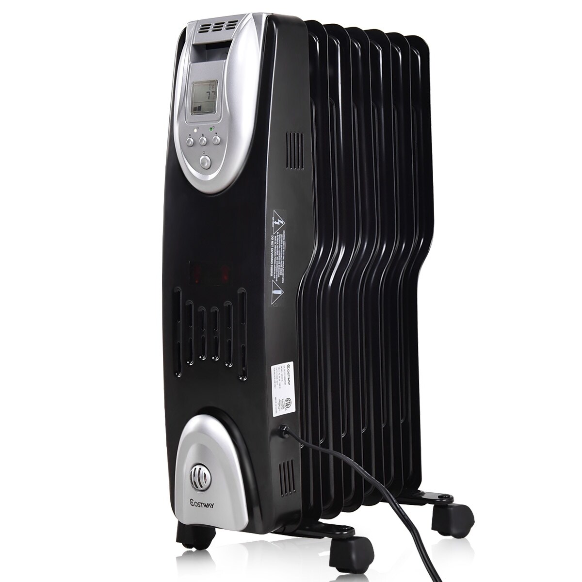 Costway 1500W Electric Oil Filled Radiator Heater Safe Digital - Bed Bath u0026  Beyond - 18797928
