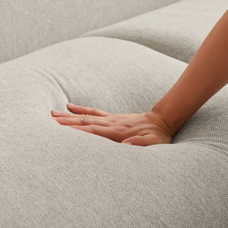 Venor Mid-Century Modern Luxury Linen Couch