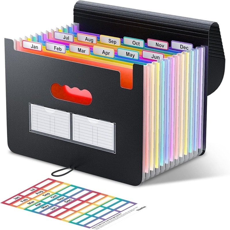 File Organizer Box Black 1 Pack