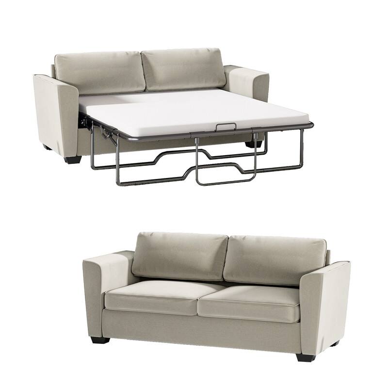 MIxoy Modern Velvet Queen Size 2-in-1 Pull Out Sleep Sofa Bed