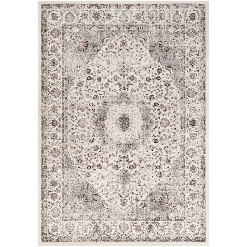 Lena Warm Gray Traditional Area Rug - 5'3" x 7'3"