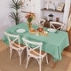 preview thumbnail 13 of 22, Deconovo Faux Linen Waterproof Tablecloth (1 PC) 54*102 - Mint Green