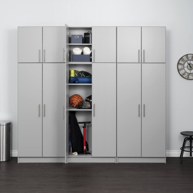 Prepac Elite Tall 2-Door Cabinet with Adjustable Shelves-Functional, Freestanding Garage Storage Cabinet with Doors and Shelves