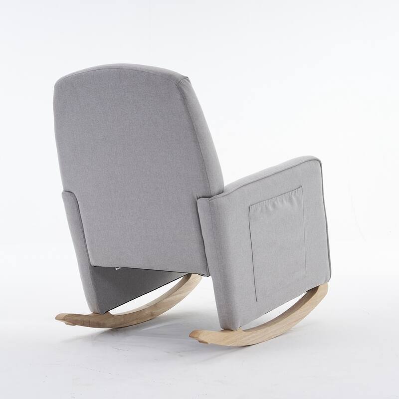 Fabric Nursery Rocking Chair With Adjustable Footrest