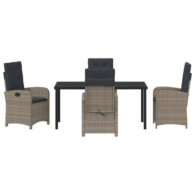 vidaXL Garden Dining Set with Cushion Poly Rattan