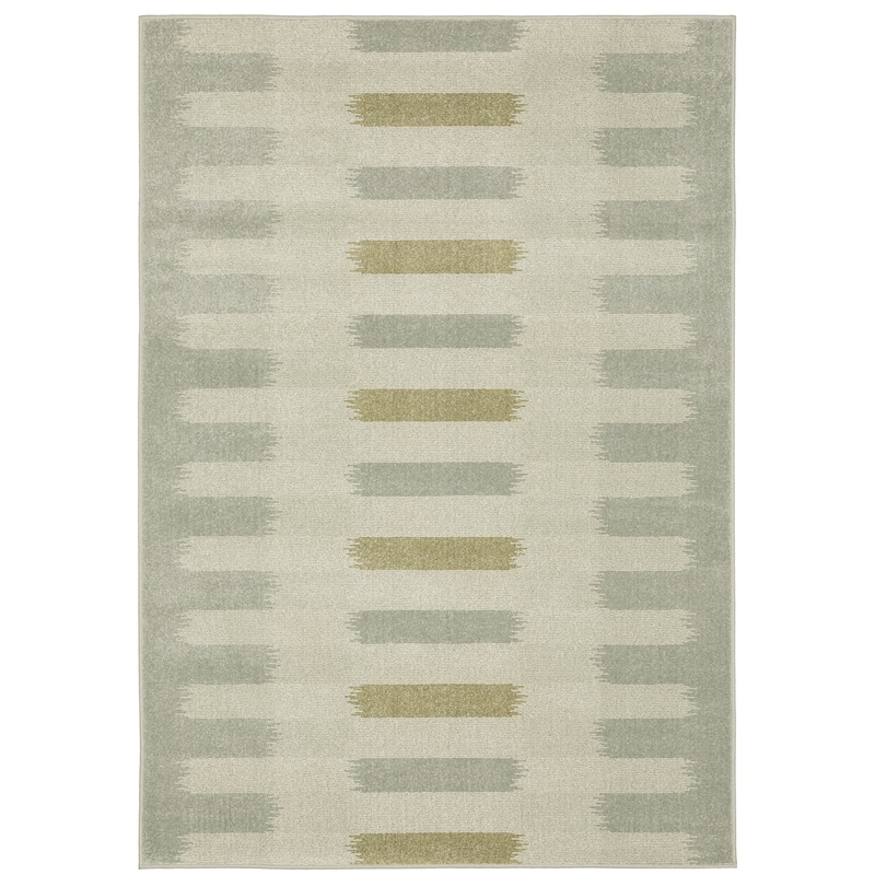 Bron Beige Grey Geometric Casual Area Rug