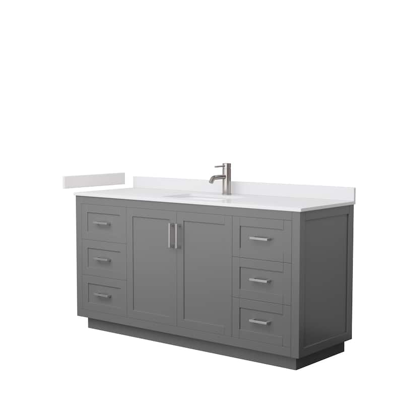 Miranda Single Vanity Set, Cultured Marble Top, No Mirror