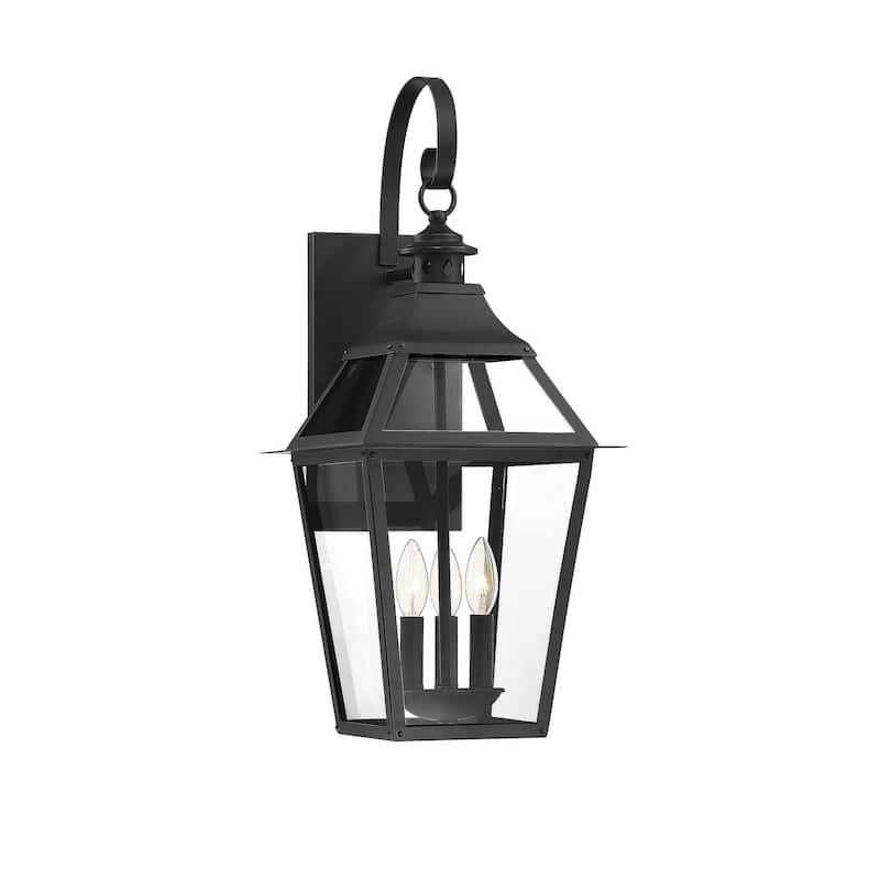 Savoy House Jackson 26" Tall Wall Sconce - Black with Gold Highlighted