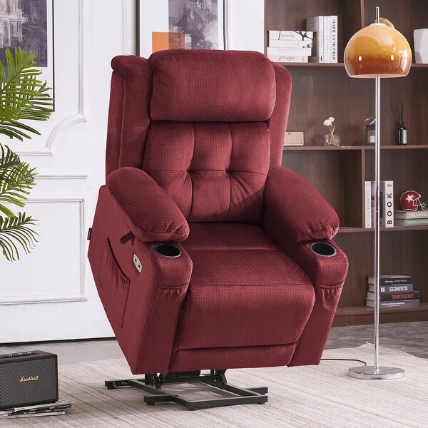 MCombo Lay Flat Lift Recliner with Power Headrest for Small Elderly People Infinite Position Lift Chair Fabric 7660 On Sale Bed Bath Beyond 36798978
