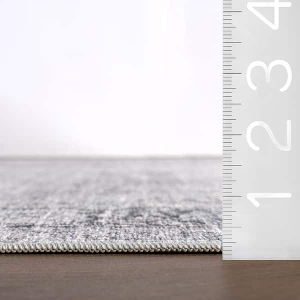 dimension image slide 3 of 4, Bayberry Spill Proof Vintage Machine Washable Area Rug