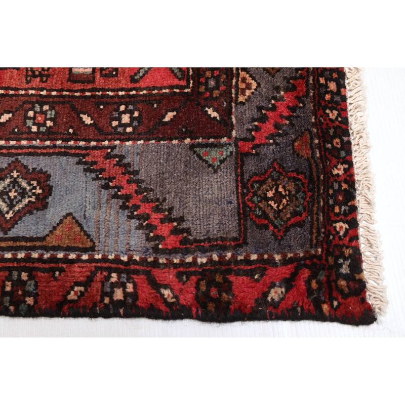 ECARPETGALLERY Hand-knotted Andelz Black, Red Wool Rug - 4'0 x 7'3