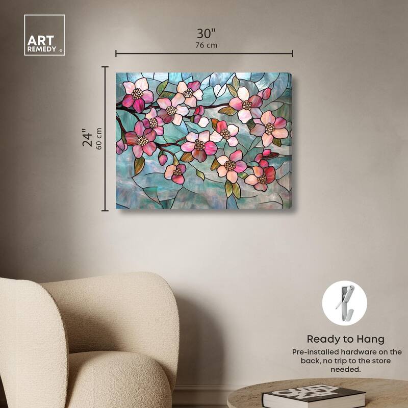 Shimmering Spring Blossoms I Canvas by Art Remedy, Gallery Wrapped