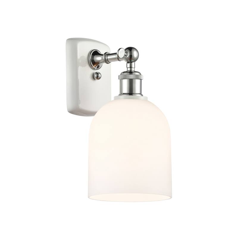 Innovations Lighting 516-1W-11-6 Bella Sconce Bella 11" Tall Wall - White Polished Chrome / Glossy White