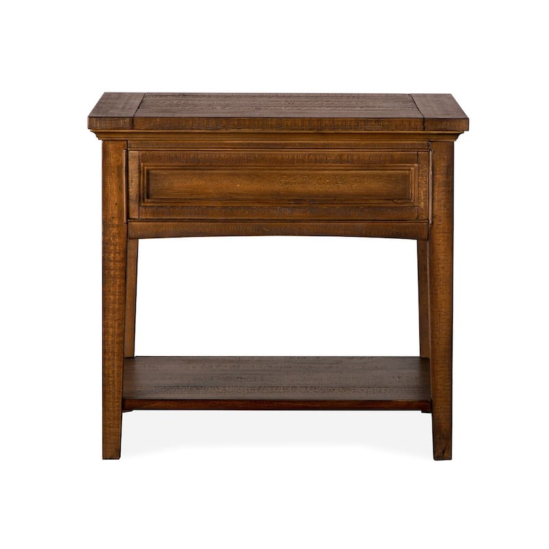 Magnussen Home Bay Creek Toasted Nutmeg Rectangular End Table - 20''W x 26''D x 24''H