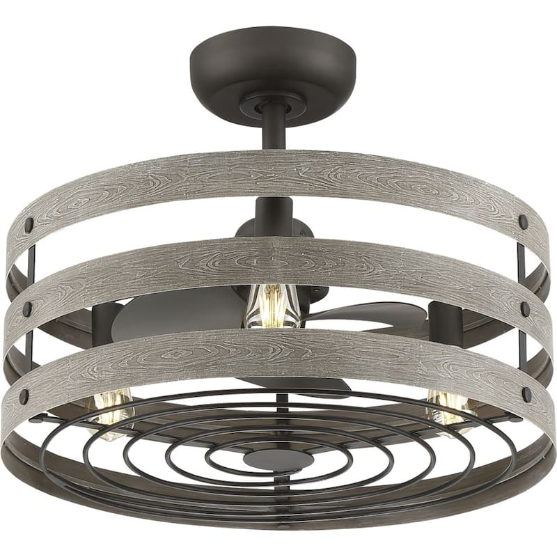 Gulliver 23" 3-blade fandelier with LED lights - 14.180" x 26.580" x 27.000"