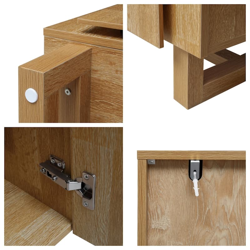 Modern Farmhouse 2 Door Storage Cabinets for Kitchen, Dining Room