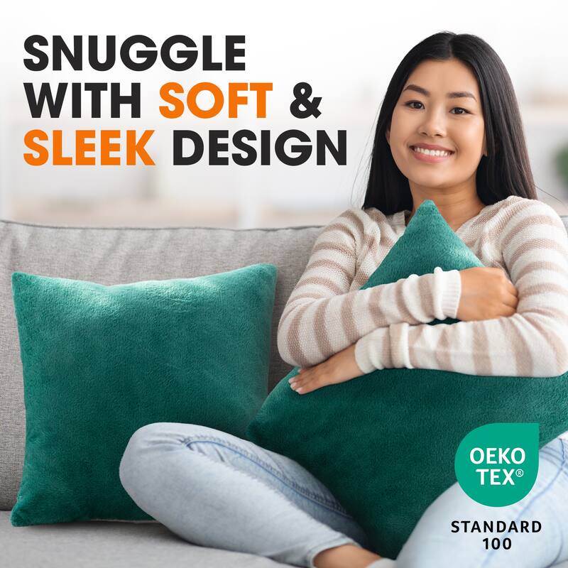 Cheer Collection Set of 2 Ultra Soft and Fluffy Throw Pillow