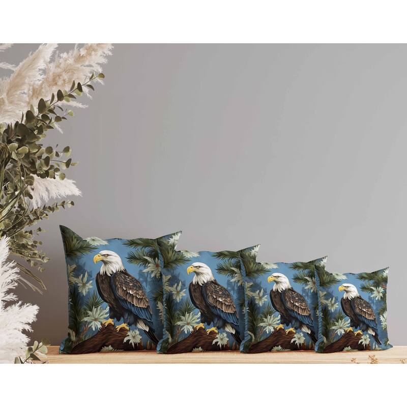 Eagle's Eden Faux Suede Reversible Throw Pillow Brown and Blue