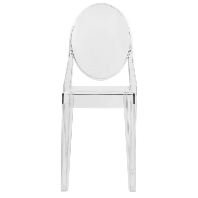 Acrylic Dining Chair Modern Transparent Stackable Side Chair No Asseembly