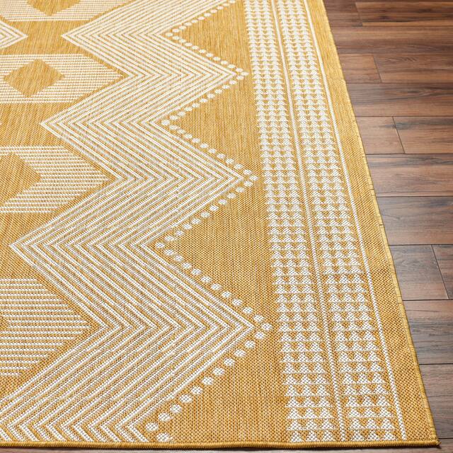 Long Beach Outdoor Safe Boho Stripe Area Rug