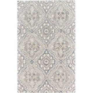 Demin Tear Rug Rhett Ornamental Diamond Rug, Demin Taupe Gray/Denim Blue, Area Rug ...