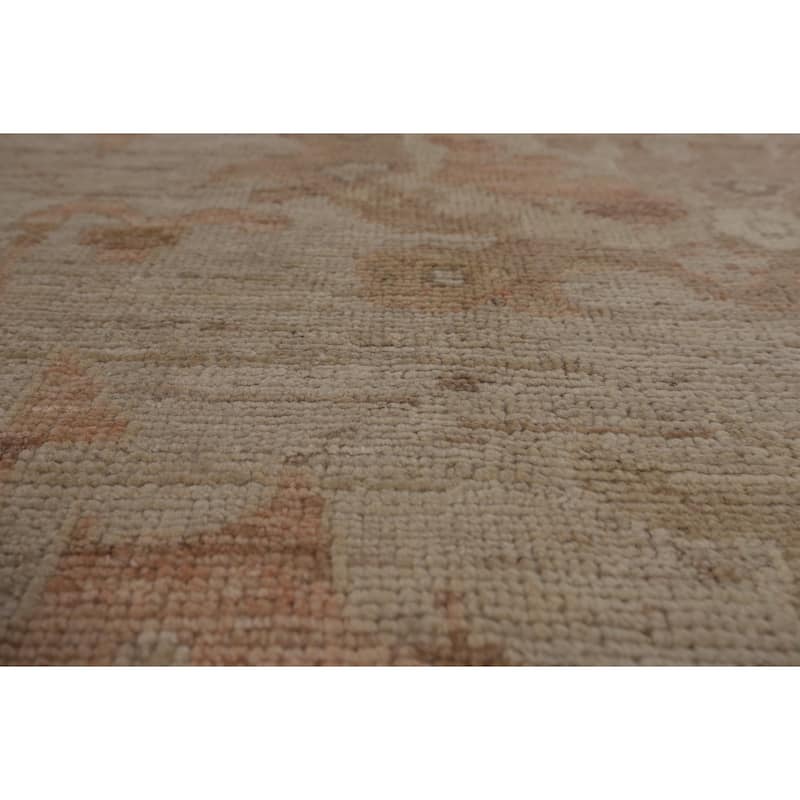 Earth Tone Oushak Vegetable Dye Area Rug Hand-Knotted Wool Carpet - 8'4"x 10'0"