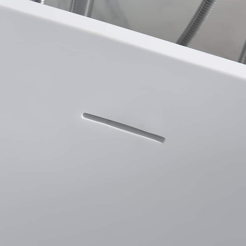 Repose 59" Stone Resin Soaking Tub - Trapezoid - 26D x 59W x 22H