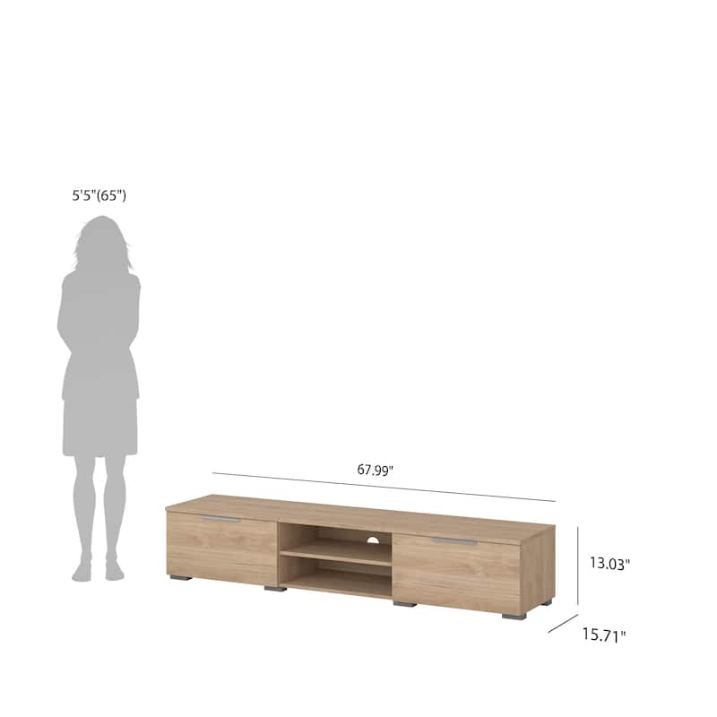 Porch & Den Match 2-Drawer and 2-Shelf TV Stand