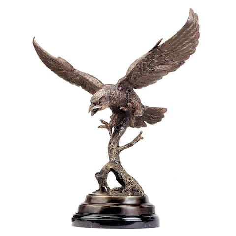 Design Toscano Eagle in Flight Quality Lost Wax Bronze Statue