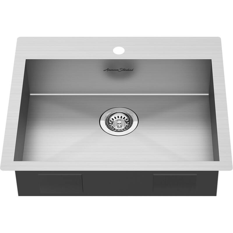 American Standard Edgewater 25" Drop In or Undermount Single Basin - Stainless Steel