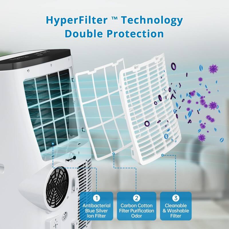 14000 BTU Portable Air Conditioner with Remote Control