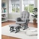 preview thumbnail 18 of 32, Suite Bebe Mason Glider and Ottoman Grey Oyster