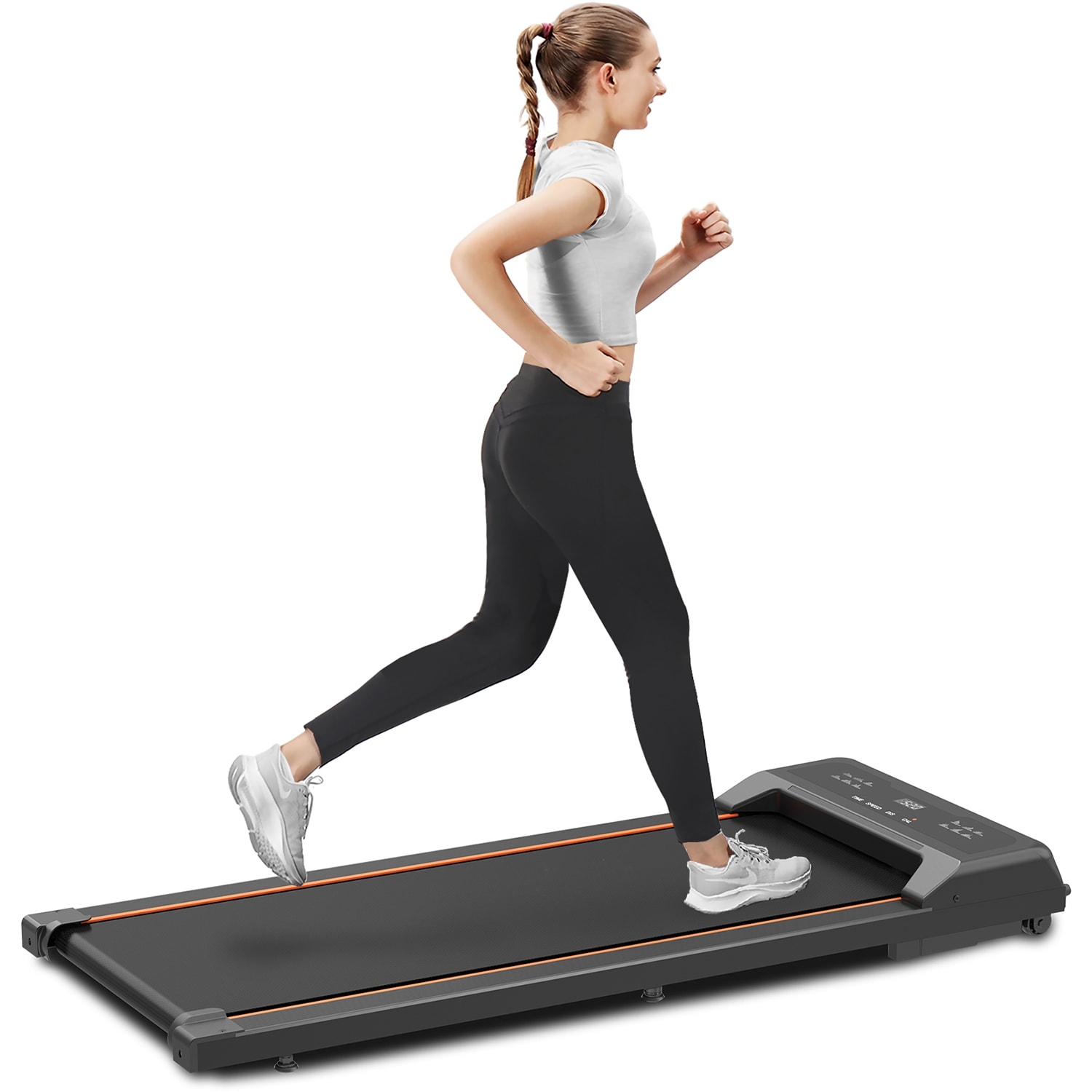 Walking Pad Under Desk Treadmill for Office Home Treadmill with Smart LED Display 2.5 HP peak power Mini Portable Treadmill Bed Bath Beyond 38944177