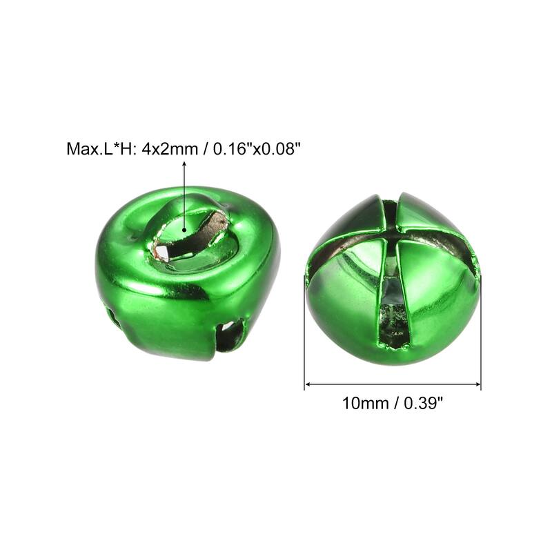Jingle Bells, 24pcs Small Bells for Crafts DIY Christmas - Green - 10mm