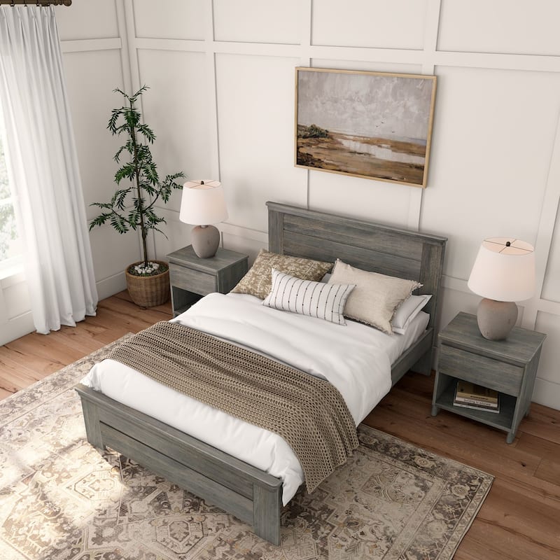 Plank and Beam Farmhouse Full Bed with Panel Headboard