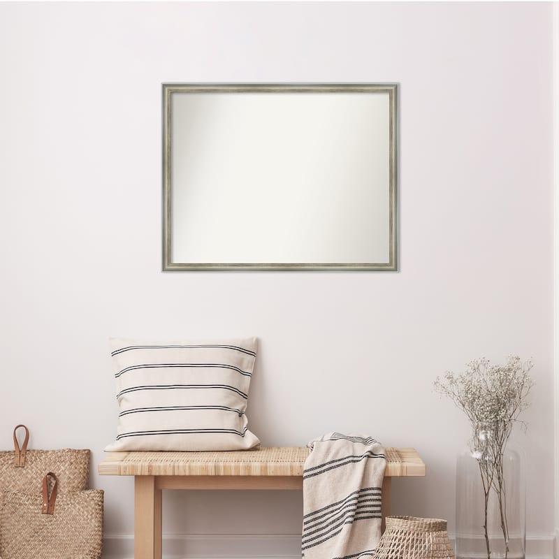 Salon Scoop Non-Beveled Wood Framed Wall Mirror