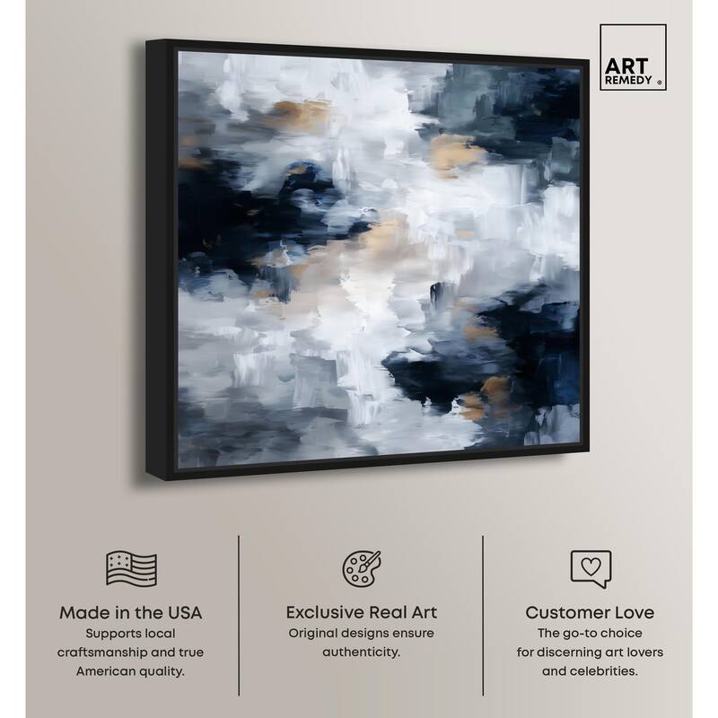 Midnight and Ivory II Canvas by Art Remedy