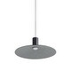 preview thumbnail 3 of 2, Golden Lighting Faroe 20in Integrated LED Pendant in Flecked Black/Grey Felt - Black