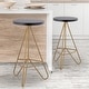preview thumbnail 47 of 49, Trinity Modern Round Metal Backless Bar Stool with Hairpin Legs and Integrated Footrest for Kitchen Island & Home Bar