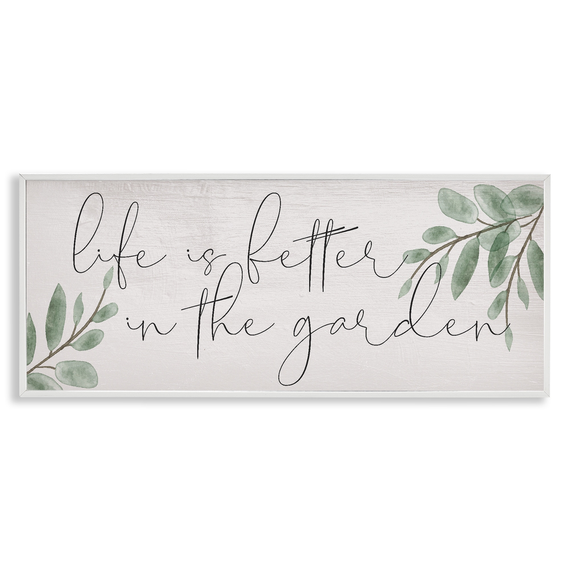 Stupell Life Is Better in Garden Framed Giclee Art Design By Lil' Rue