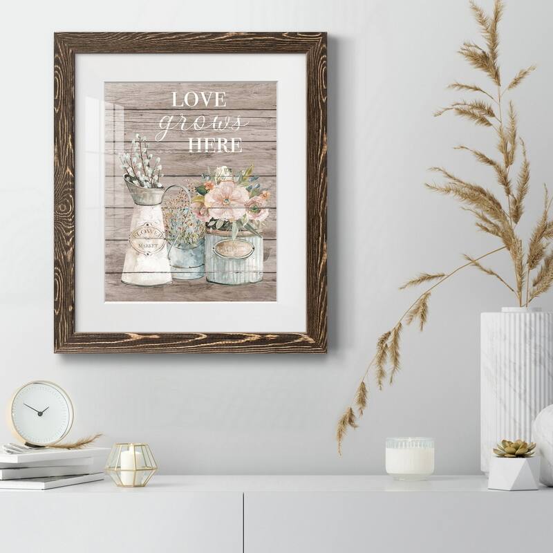 Love Grows Here-Premium Framed Print - Ready to Hang