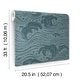 preview thumbnail 6 of 5, A-Street Prints Swell Teal Ocean Wave Wallpaper