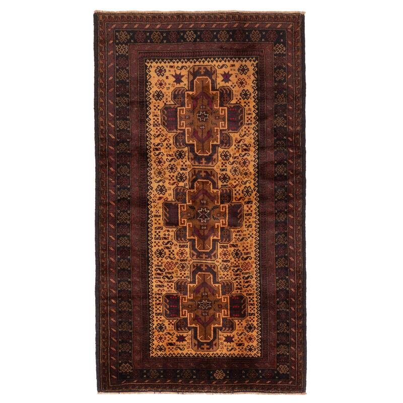 ECARPETGALLERY Hand-knotted Teimani Tan Wool Rug - 3'7 x 6'3