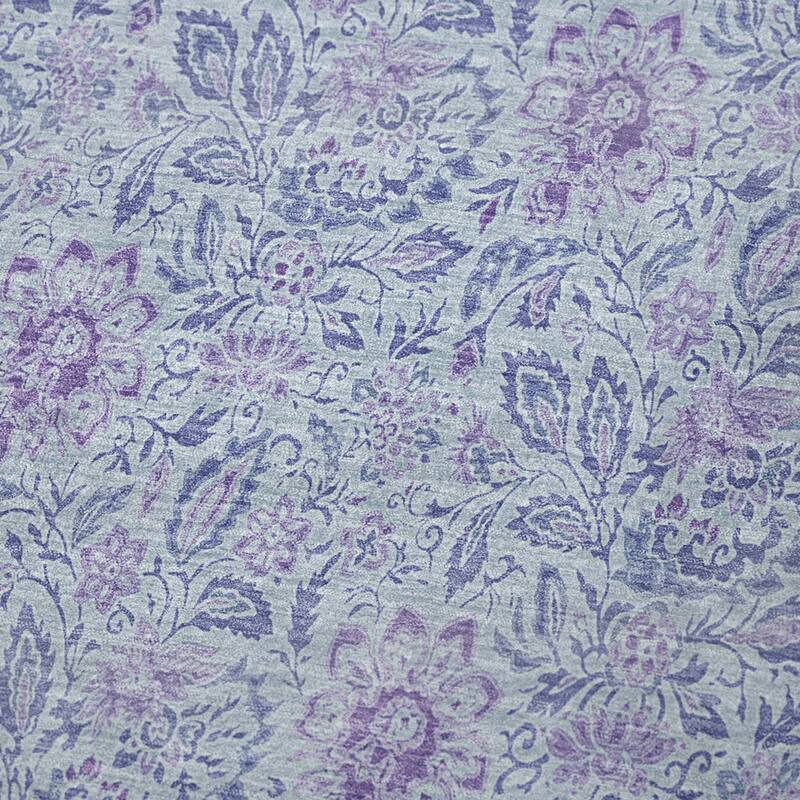 Premium Machine Washable Floral Sherpa Throw Blanket