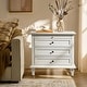 preview thumbnail 25 of 52, Muriel Farmhouse 3 Drawers End Table with Built-In Outlets by HULALA HOME White