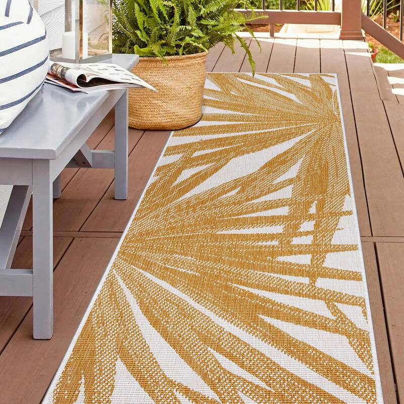 World Rug Gallery Tropical Nature Inspired Indoor/Outdoor Area Rug