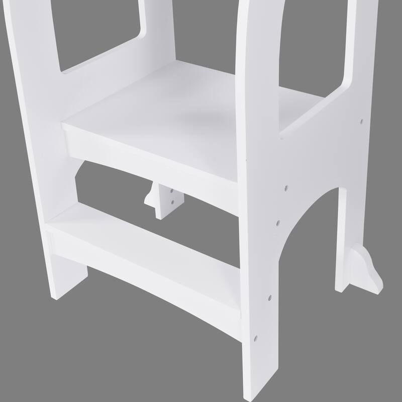 Anmytek Kids Step Stool Child Standing Tower White Toddler Kitchen Counter